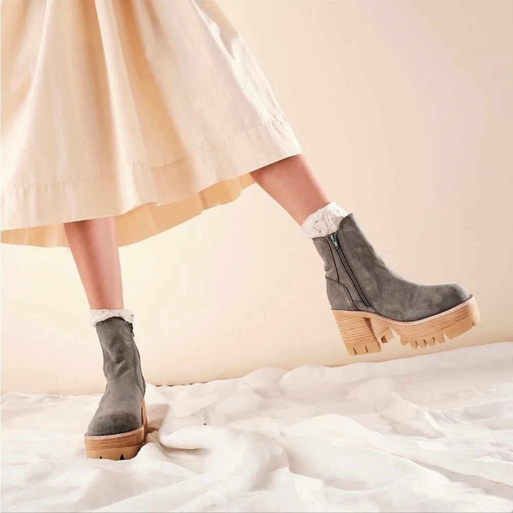 New Free People Jeffrey Campbell Preston Platform Ankle Boots Size 10